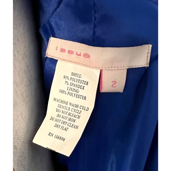 ISSUE NEW YORK Evening Bodycon Mini Dress Women's 2 Periwinkle One Shoulder Y2K - Picture 13 of 14